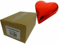 Large Belgian Heart - Red Foil ( 6 X 100g Hearts In A Box ) -AU Snack Sales Store Large Belgian Milk Chocolate Heart Red Box 69927.1585642626