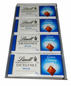 Lindt Excellence - Milk Chocolate Bars (24 X 35g Display Unit) -AU Snack Sales Store Lidnt Milk Chocolate 24x35g bars 2 04386.1438313806