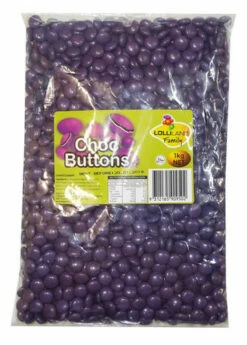 Lolliland Choc Buttons - Purple (1kg Bag)