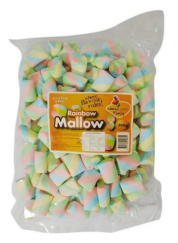 Lolliland Marshmallow Twists - Rainbow (800g Bag) 1 Lolliland Marshmallow Twists - Rainbow (800g Bag)