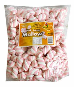 Lolliland Marshmallow Twists - Pink & White (800g Bag)
