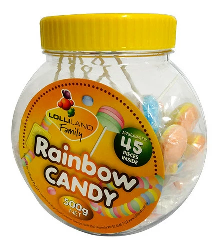 Lolliland Rainbow Candy Jar (500g) 1 Lolliland Rainbow Candy Jar (500g)