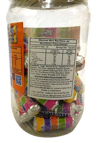 Mentos - Mini Rainbow Rolls (350g Jar) 1 Mentos - Mini Rainbow Rolls (350g Jar)