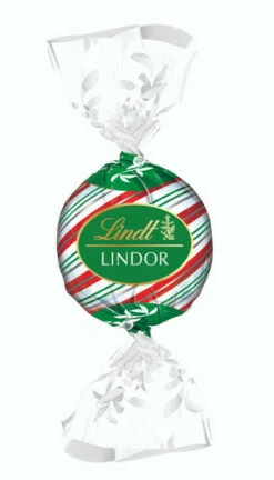 Lindt - Lindor Milk Peppermint Cookie Ball (1kg Bag - 80 Balls Approx) -AU Snack Sales Store PRPMNT COOKIE WRAPPED TRUFFLE F1 76047.1689648984