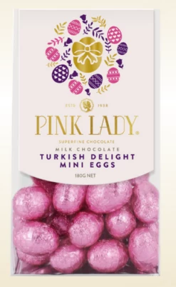 Pink Lady - Mini Turkish Delight Milk Chocolate Eggs (180g Bag)