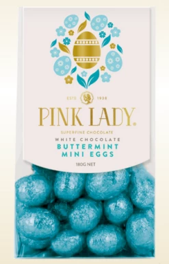 Pink Lady - Mini Buttermint White Chocolate Eggs (180g Bag)