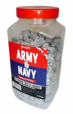 Pollards Army & Navy - Liquorice Sweets (3.5kg Jar)