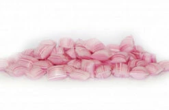 Rock Candy Pillows - Pin Striped - Pink With A Strawberry And Cream Flavour (1kg Bag)