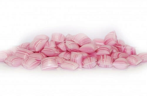 Rock Candy Pillows - Pin Striped - Pink With A Strawberry And Cream Flavour (1kg Bag) 1 Rock Candy Pillows - Pin Striped - Pink With A Strawberry And Cream Flavour (1kg Bag)