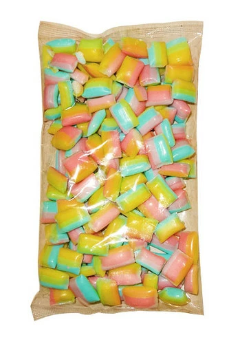Rock Candy Pillows - Large - Pastel Rainbow (500g Bag) 1 Rock Candy Pillows - Large - Pastel Rainbow (500g Bag)