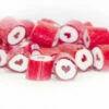 Rock Candy - Red And White - Heart Center (1kg Bag)