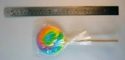 Round Rainbow Lollipop (80g Single Lollipop)