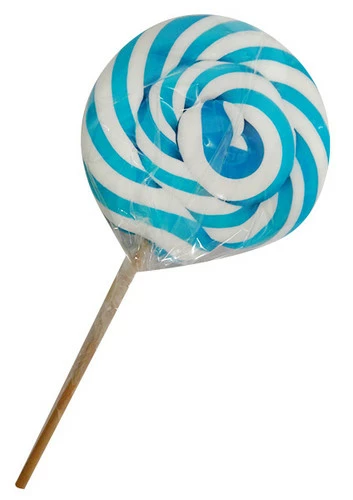 Round Light Blue And White Lollipop (300g Single Lollipop) 1 Round Light Blue And White Lollipop (300g Single Lollipop)