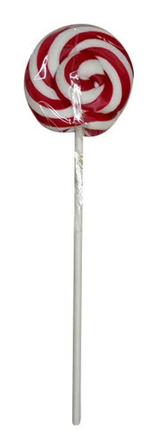 Round Red And White Lollipop (50g Single Lollipop)