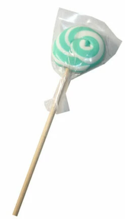 Round Tiffany Blue And White Lollipop (50g Single Lollipop)