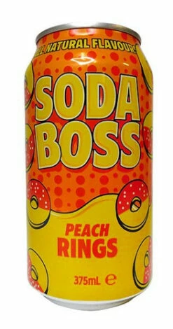 Soda Boss - Peach Rings (12 X 375ml Cans)
