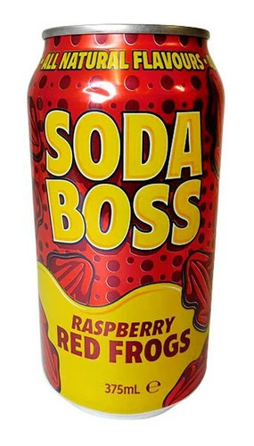 Soda Boss - Raspberry Red Frogs (12 X 375ml Cans)