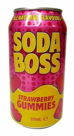 Soda Boss - Strawberry Gummies (12 X 375ml Cans)