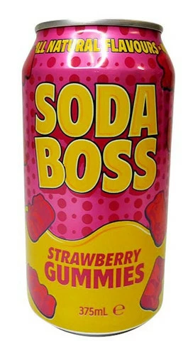 Soda Boss - Strawberry Gummies (12 X 375ml Cans) 1 Soda Boss - Strawberry Gummies (12 X 375ml Cans)