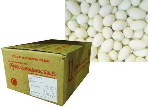 Sugar Coated Almonds - White (8kg Box) 1 Sugar Coated Almonds - White (8kg Box)