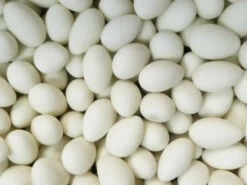 Sugar Coated Almonds - Single Colour White (1kg Bag)