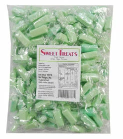 Sweet Treats Wrapped Fruit Chews - Green (1kg Bag) -AU Snack Sales Store Sweet Treat Fruit Chews 1kg Bag green 32221.1467169328