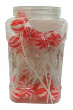 Sweet Treats - Ball Pop Jar - Pink (30pc X 15g) -AU Snack Sales Store Sweet Treats Ball Pop Jar Pink 30pc x 15g side 50629.1644616399