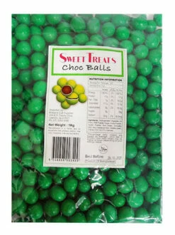 Sweet Treats Choc Balls - Green (1kg Bag)