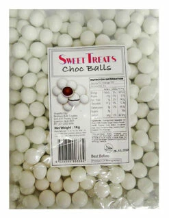 Sweet Treats Choc Balls - White (1kg Bag)