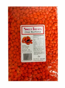Sweet Treats Choc Buttons - Orange (1kg Bag)