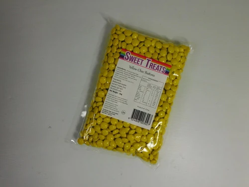 Sweet Treats Choc Buttons - Yellow (1kg Bag) 1 Sweet Treats Choc Buttons - Yellow (1kg Bag)