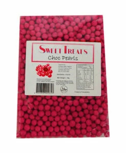 Sweet Treats Choc Pearls - Pink (1kg Bag)
