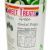 Sweet Treats Large Swirl Pops Green - 6cm Wide (16 X 30 G In A Jar)