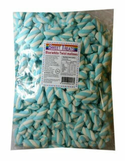 Sweet Treats Marshmallow Twists - Blue And White (750g)