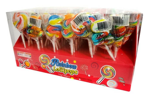 Sweet Treats Mini Rainbow Lollipops (48x15g) 1 Sweet Treats Mini Rainbow Lollipops (48x15g)