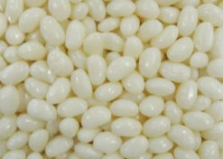 Lolliland Mini Jelly Beans - White With A Coconut/Pineapple Flavour (1kg Bag) -AU Snack Sales Store Sweet Treats Mini jelly Beans White close up 73341.1600153041
