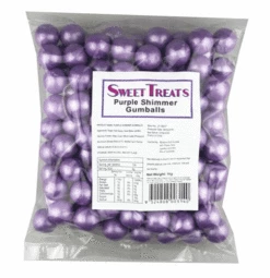 Sweet Treats Shimmer Gumballs Bulk - Purple (1kg Bag)