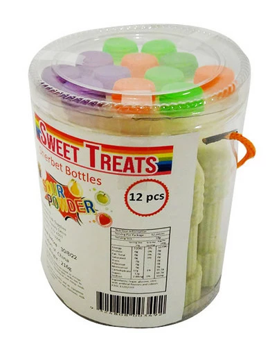 Sweet Treats Sour Sherbet Bottles ( 24 X 18g Bottles In A Tub)