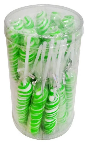 Sweet Treats Twist Pops - Green (24 X 12g In A Tub) - Image 2