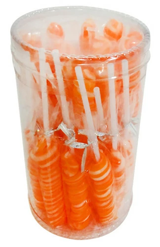 Sweet Treats Twist Pops - Orange (24 X 12g In A Tub)