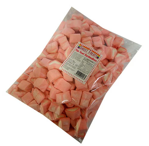 Sweet Treats Heart Shaped Marshmallows -Pink And White (750g) 2 Sweet Treats Heart Shaped Marshmallows -Pink And White (750g) - Image 2