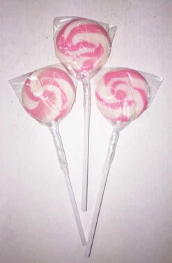 Swirl Pops - Pink (50 X 15g Pops In A Tub) -AU Snack Sales Store Swirl Pops Mini Pink White 41156.1450414637