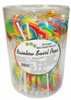 Swirl Pops - Rainbow (50 X 15g Pops In A Tub)
