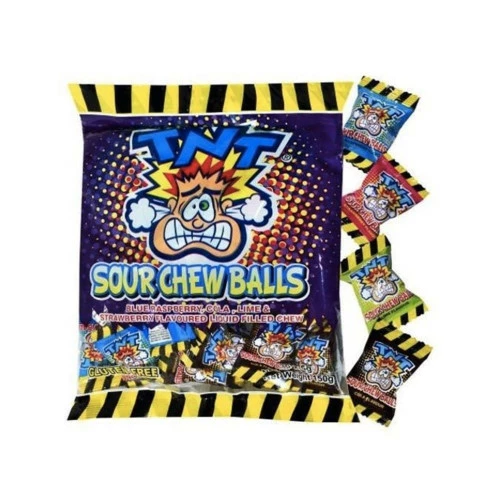 TNT Sour Chew Balls (1kg Bag) 1 TNT Sour Chew Balls (1kg Bag)
