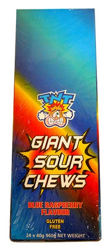 TNT Giant Sour Chew Bars - Blue Raspberry (24 X 40g) - Image 3