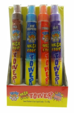 TNT Mega Sour Tower - Candy Spray + Sherbet(80g X 12pc Display Unit)