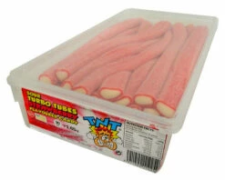 TNT Sour Turbo Tubes - Strawberry (30pc Display Unit) -AU Snack Sales Store TNT SOUR TURBO TUBES STRAWBERRY 30PC DISPLAY UNIT FRONT VIEW 20627.1585642650