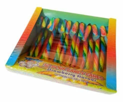 TNT Sour Candy Canes - Strawberry (12 X 12g Box)