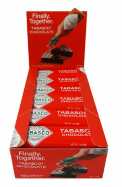 Tabasco Brand Spicy Chocolate (36 X 28g Bars) -AU Snack Sales Store Tabasco Chocolate Bars Display unit 01825.1435199770