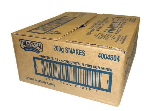 The Natural Confectionery Co. - Snakes (260g Bag X 16pc Box)